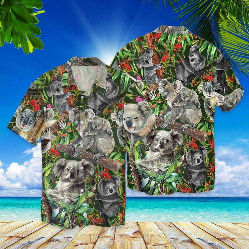 Awesome Koala Family Hawaiian Shirt