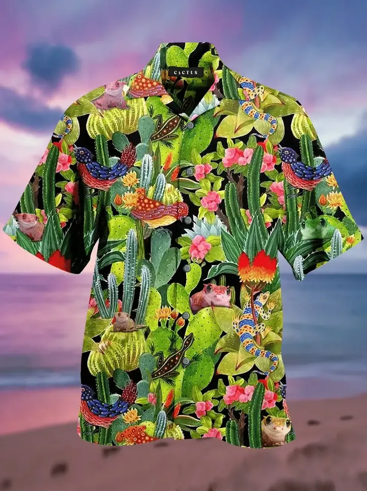 Cactus Pattern Hawaiian Shirt