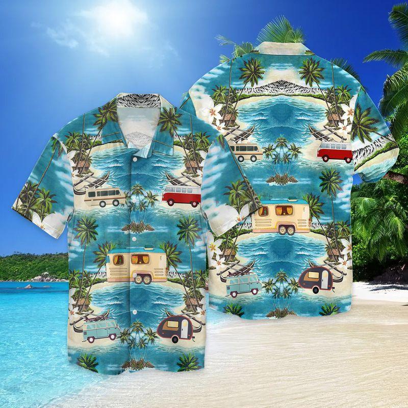 Camping Hawaiian Shirt