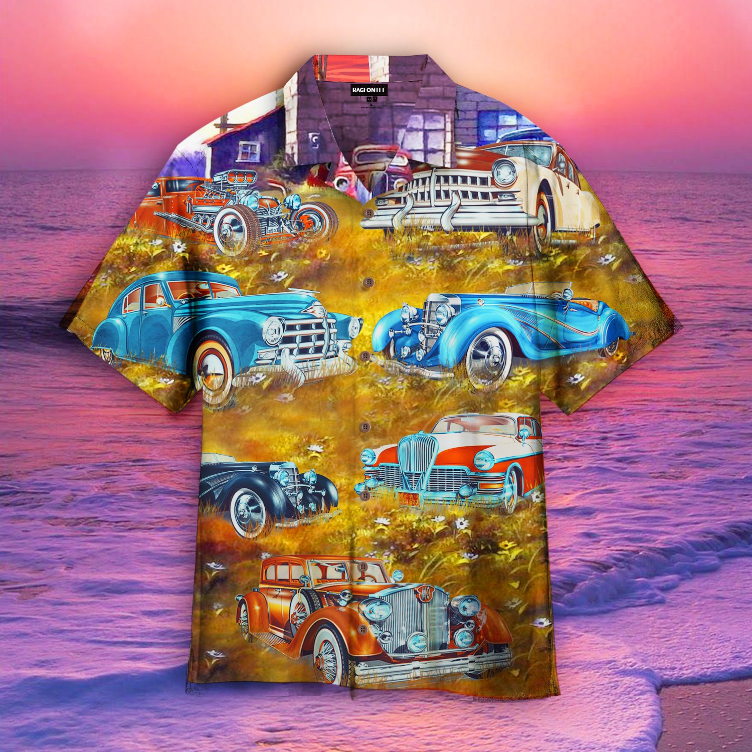 Car On The Grass Hawaiian Shirt