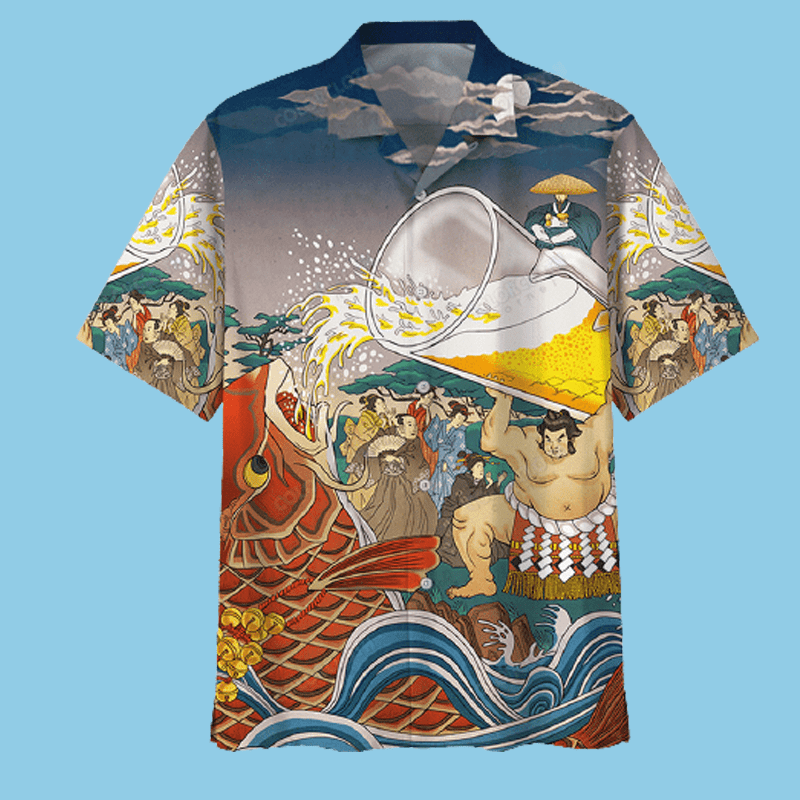 Carp Drink Beer Hawaiian Shirt