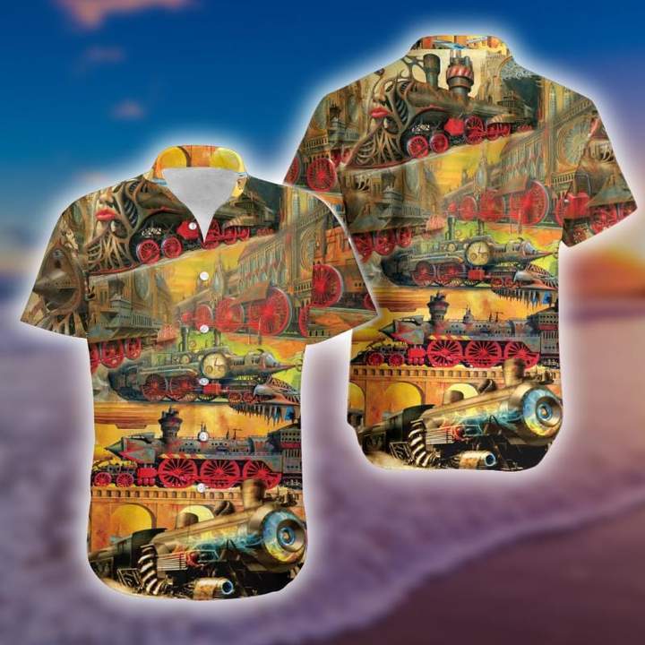 My Life Is A Train Hawaiian Shirt