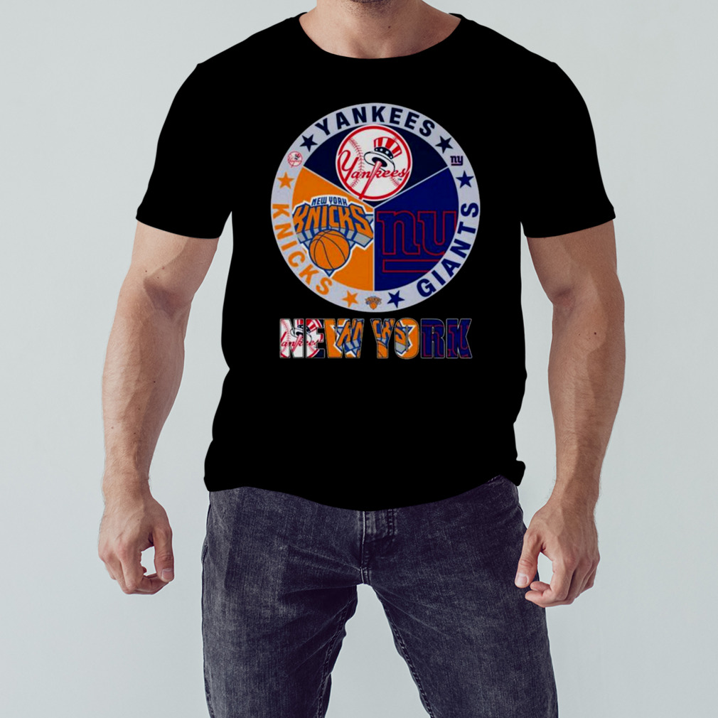 New York Sport Team Ny Yankees Ny Knicks And Ny Giants Shirt