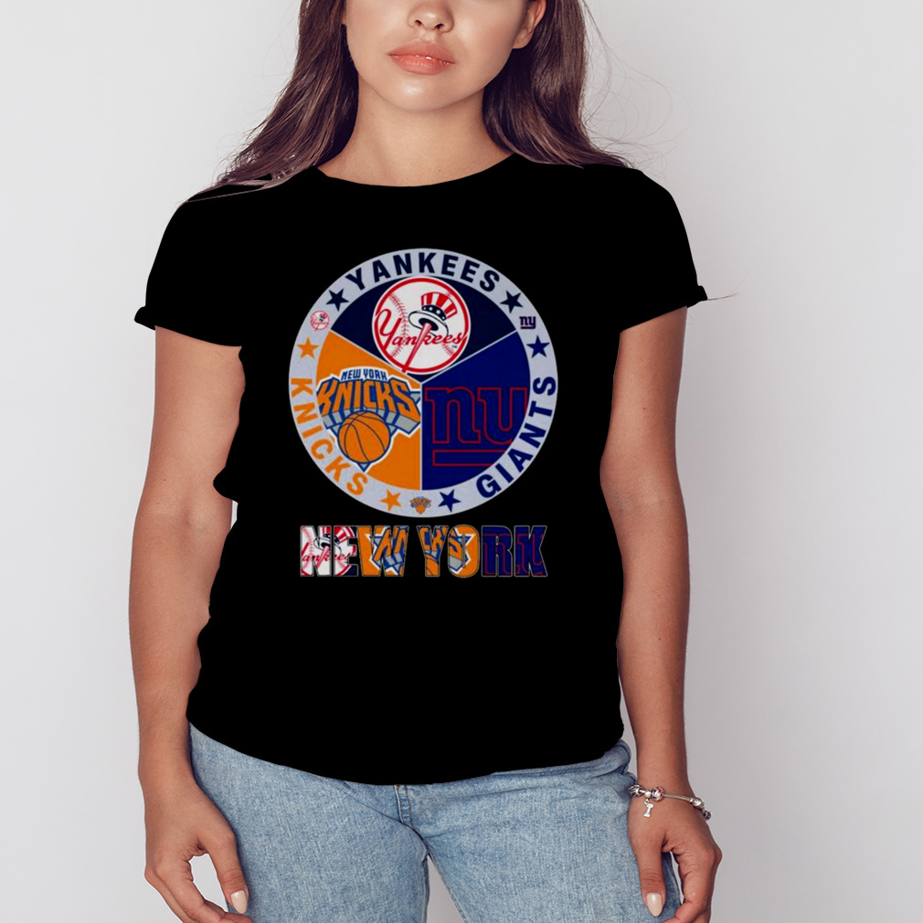 New York Sport Team NY Yankees NY Knicks and NY Giants Shirt