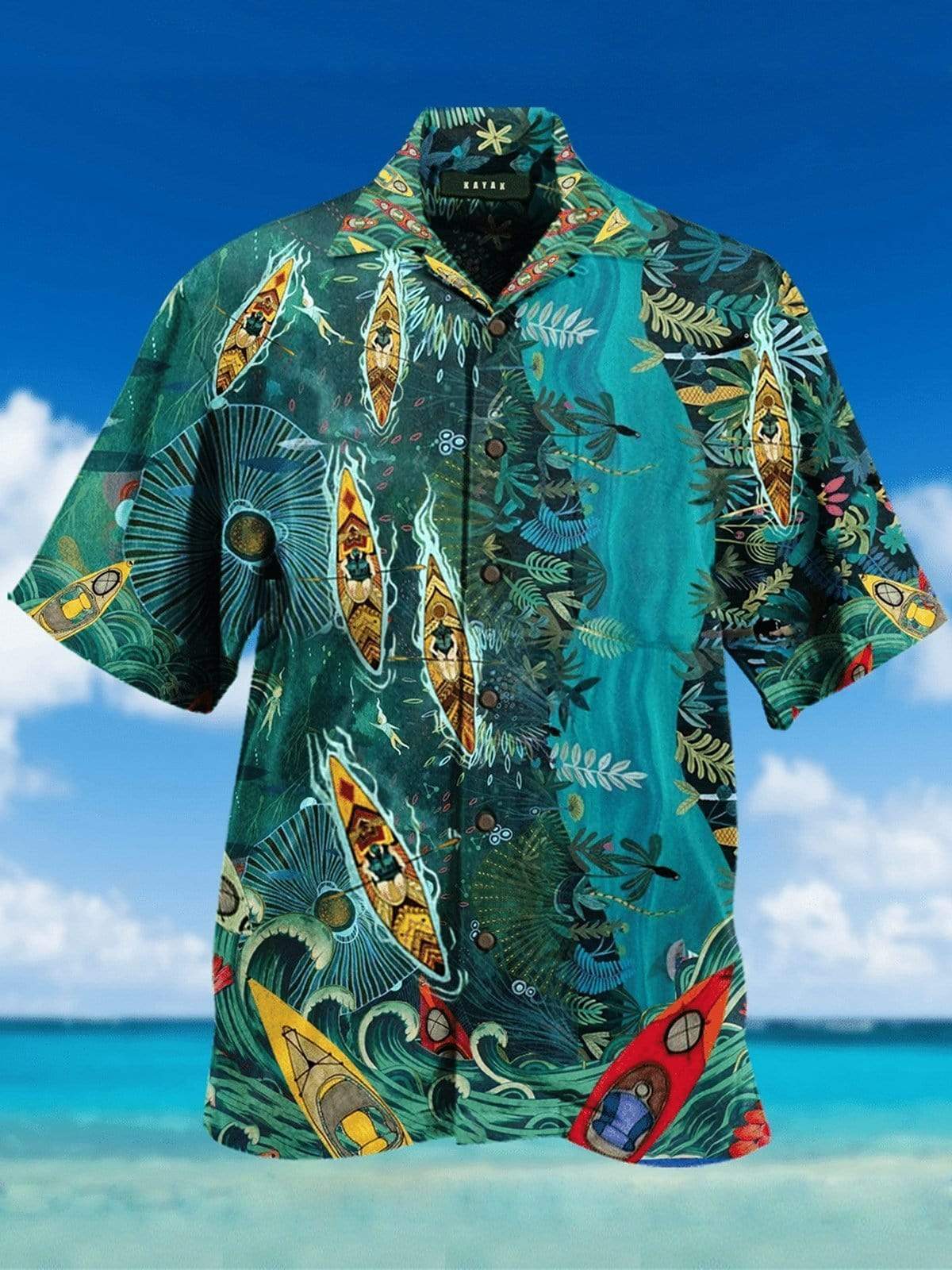 Play Kayak In The River Hawaiian Shirt