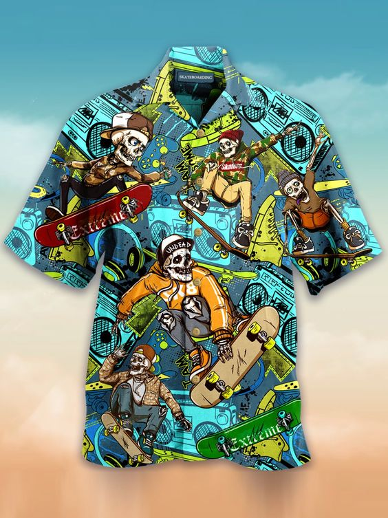 Printed Vintage Men_S Floral Hawaiian Shirt