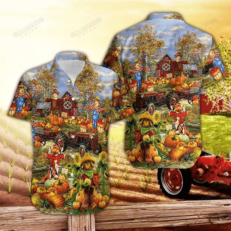 Pumpkin Hawaiian Shirt