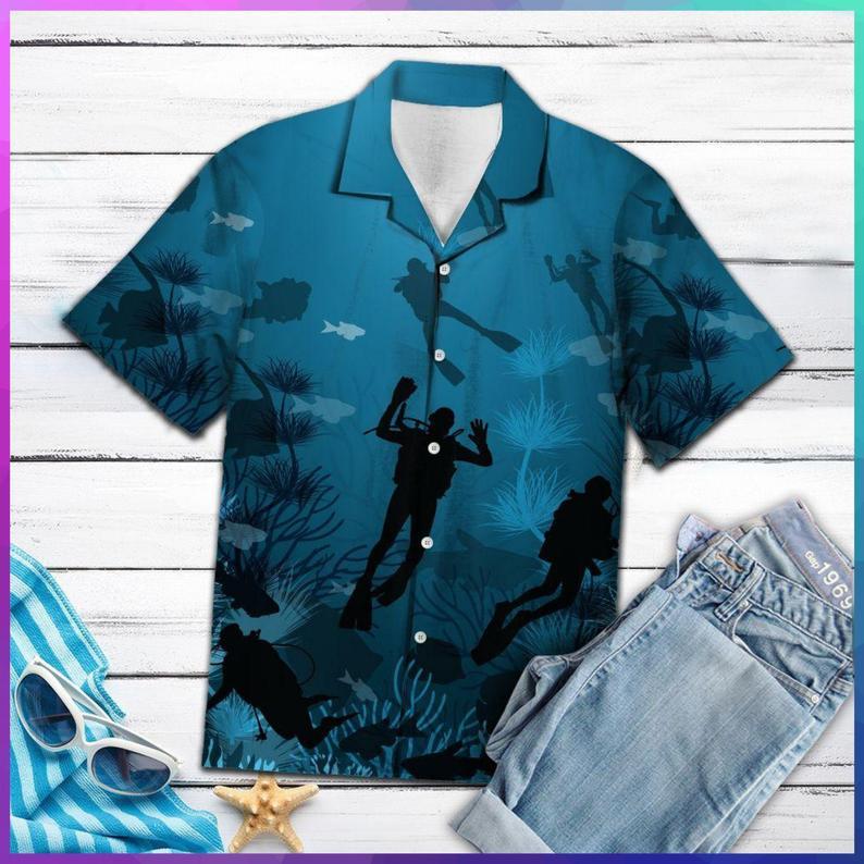 Scuba Diving Hawaiian Shirt