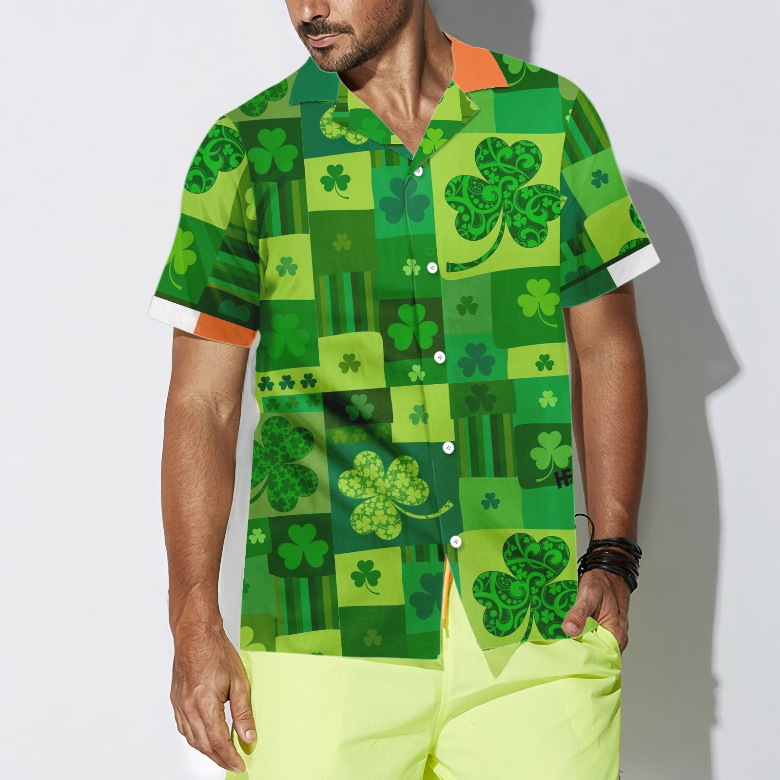 Seamless Shamrock St.Patrick_S Day Hawaiian Shirt