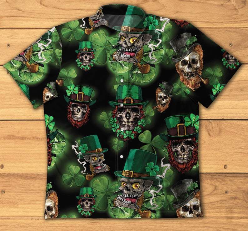Skull Leprechaun Irish Happy St. Patrick_S Day Hawaiian Shirt