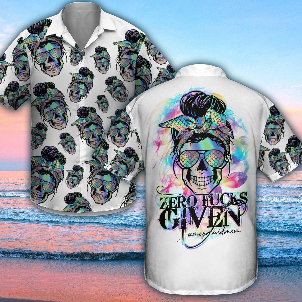 Skull Mom Mom Gift Hawaiian Shirt