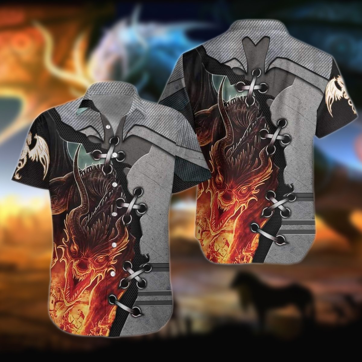Tattoo And Dungeon Dragon Hawaiian Shirt