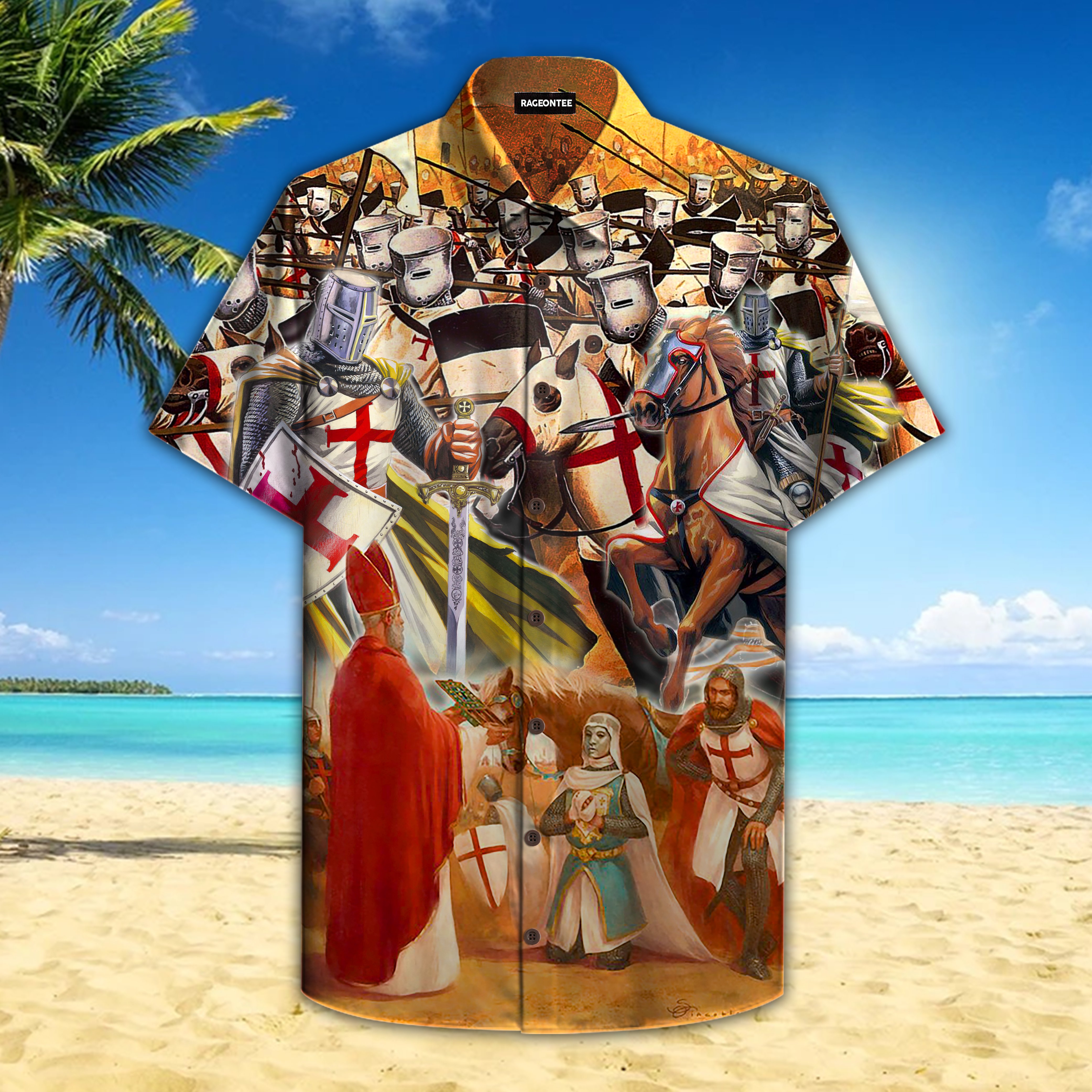 Templar Knight Hawaiian Shirt