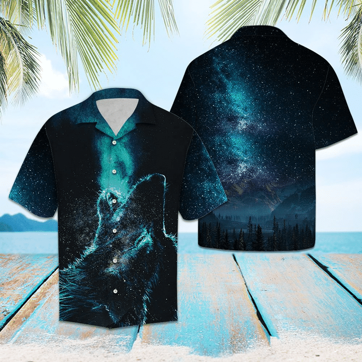 Top Wolf Beach Hawaiian Shirt