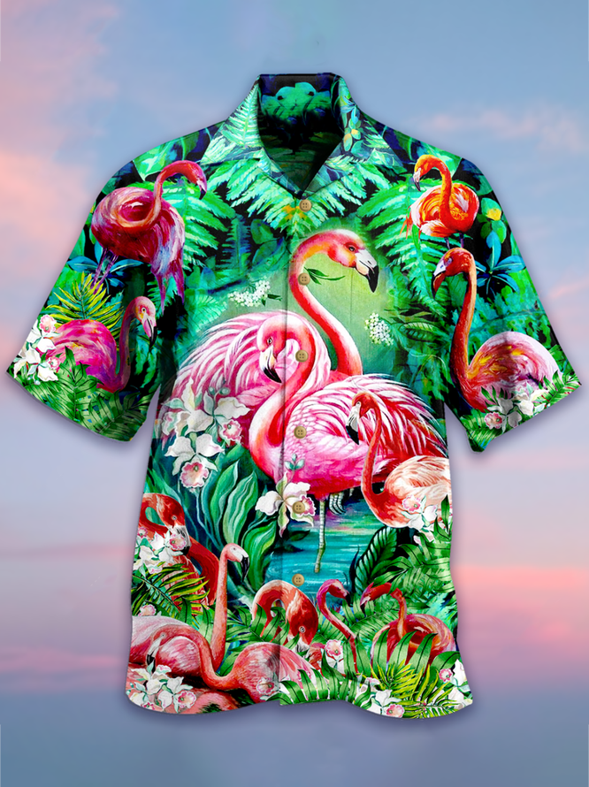 Tropical Flamingo Hawaiian Shirt Hawaiian Shirt