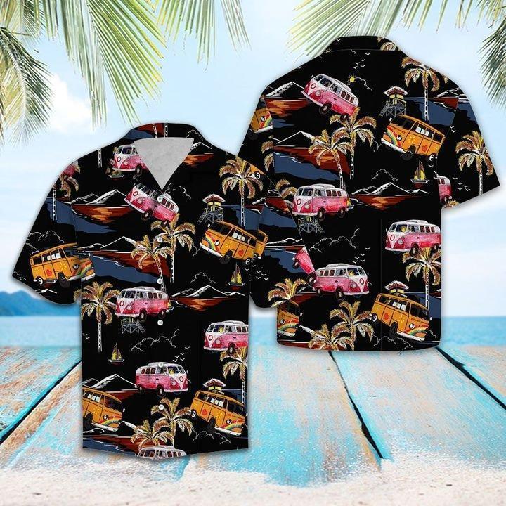 Tropical Hippie Car Hawaiian Shirt