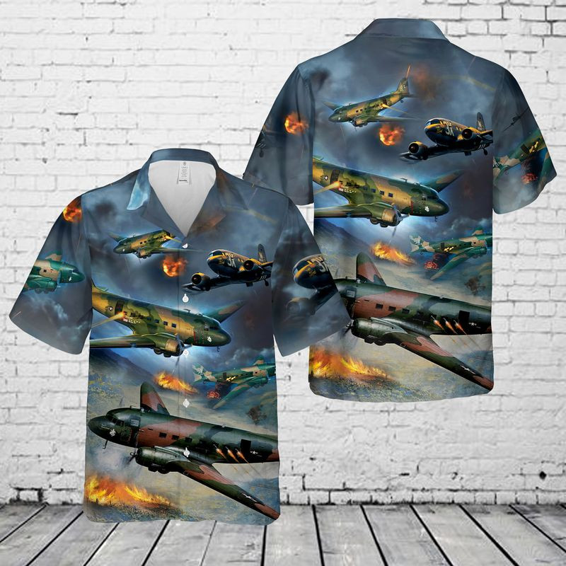 Us Air Force Douglas Ac-47 Spooky Hawaiian Shirt Unisex