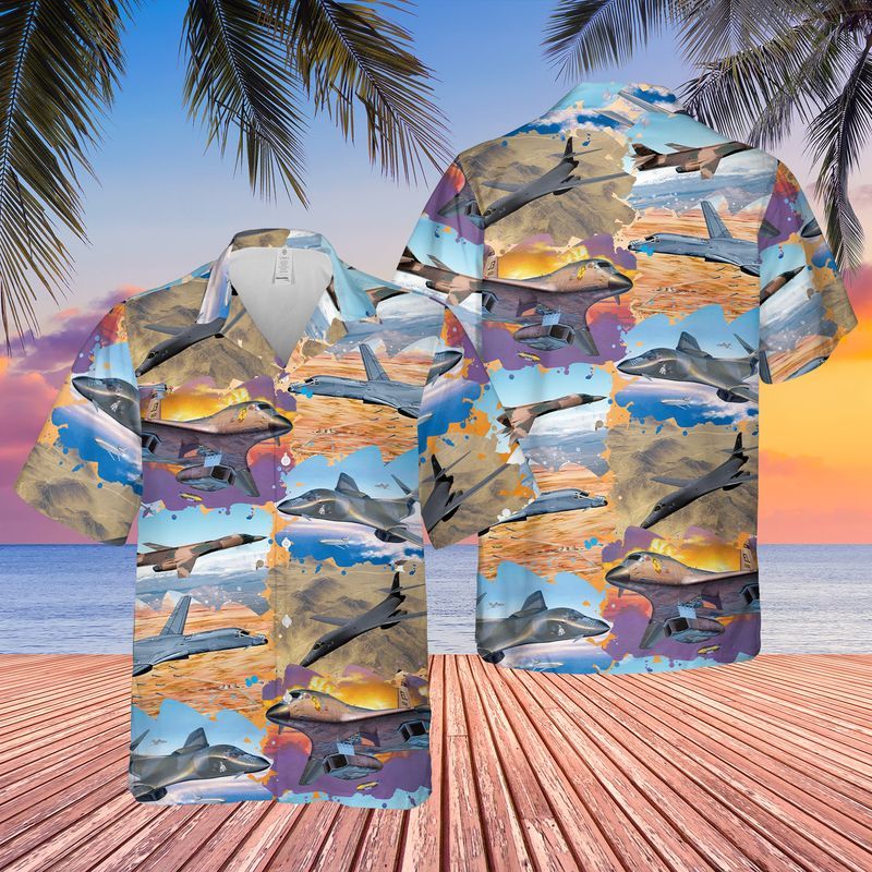 Us Air Force Rockwell B-1 Lancer Hawaiian Shirts