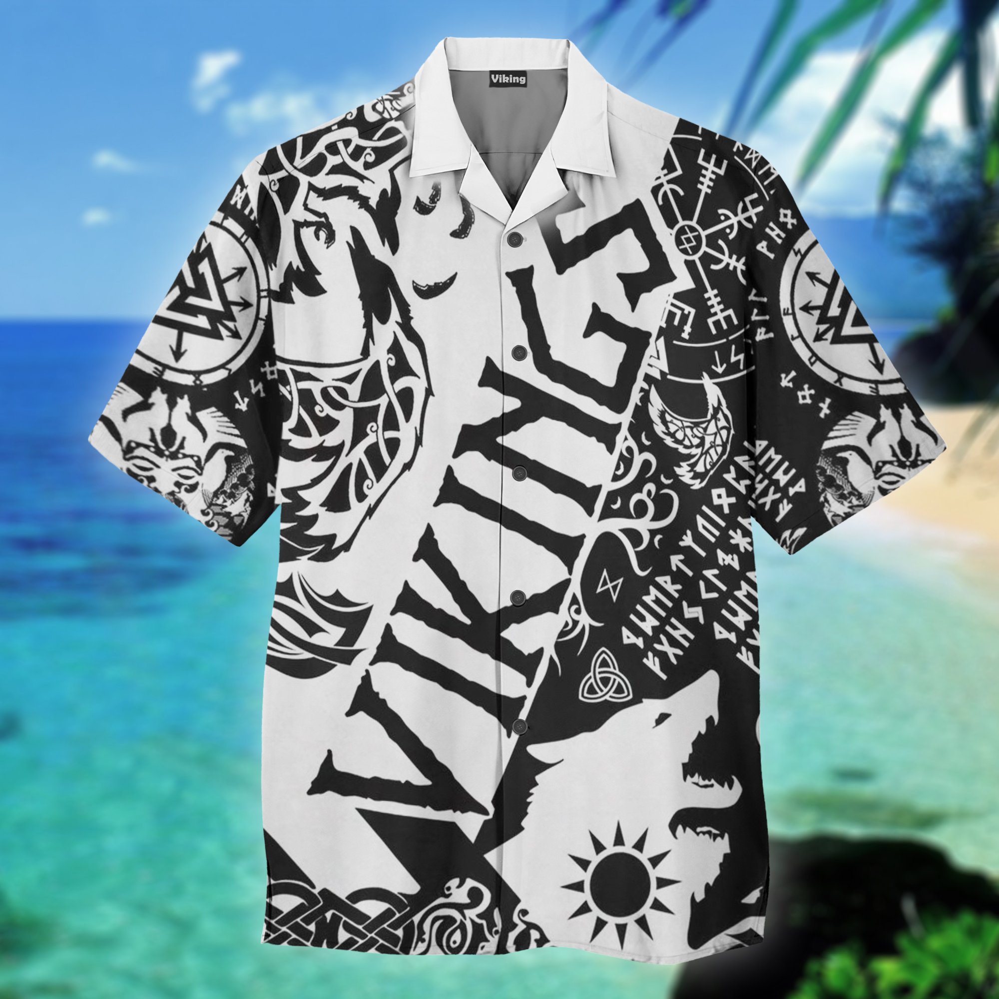 Viking Tattoo Hawaiian Shirt