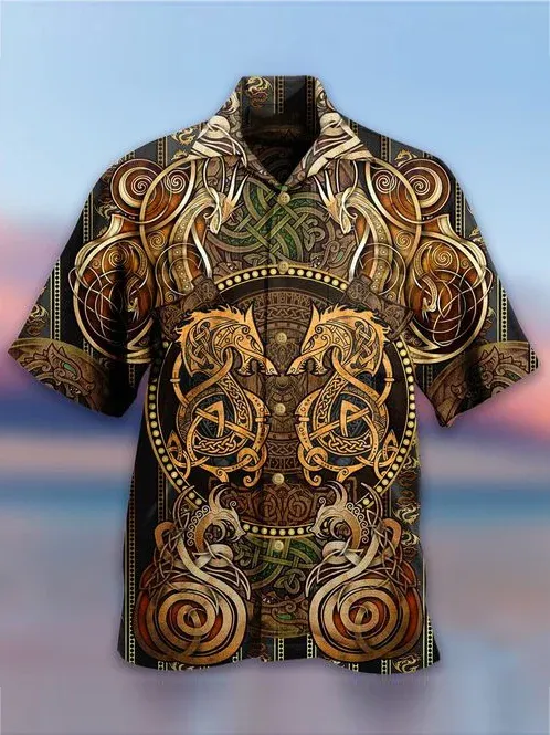 Vintage Dragon Hawaiian Shirt