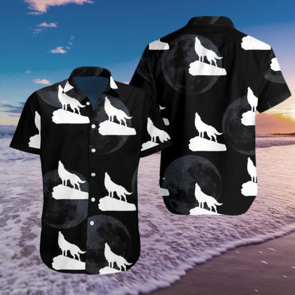 Wolf Beach Hawaiian Shirt