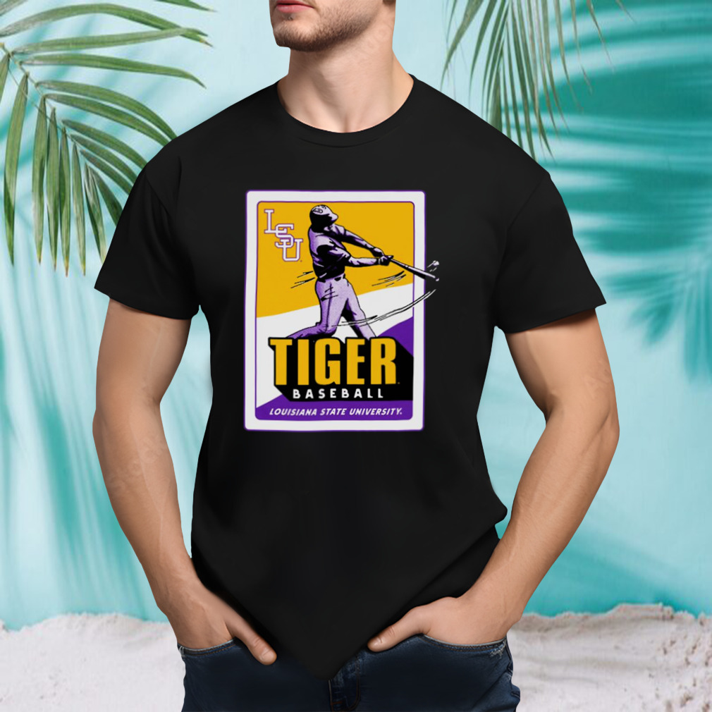 Lsu Tiger Baseball Card Pocket T-shirt