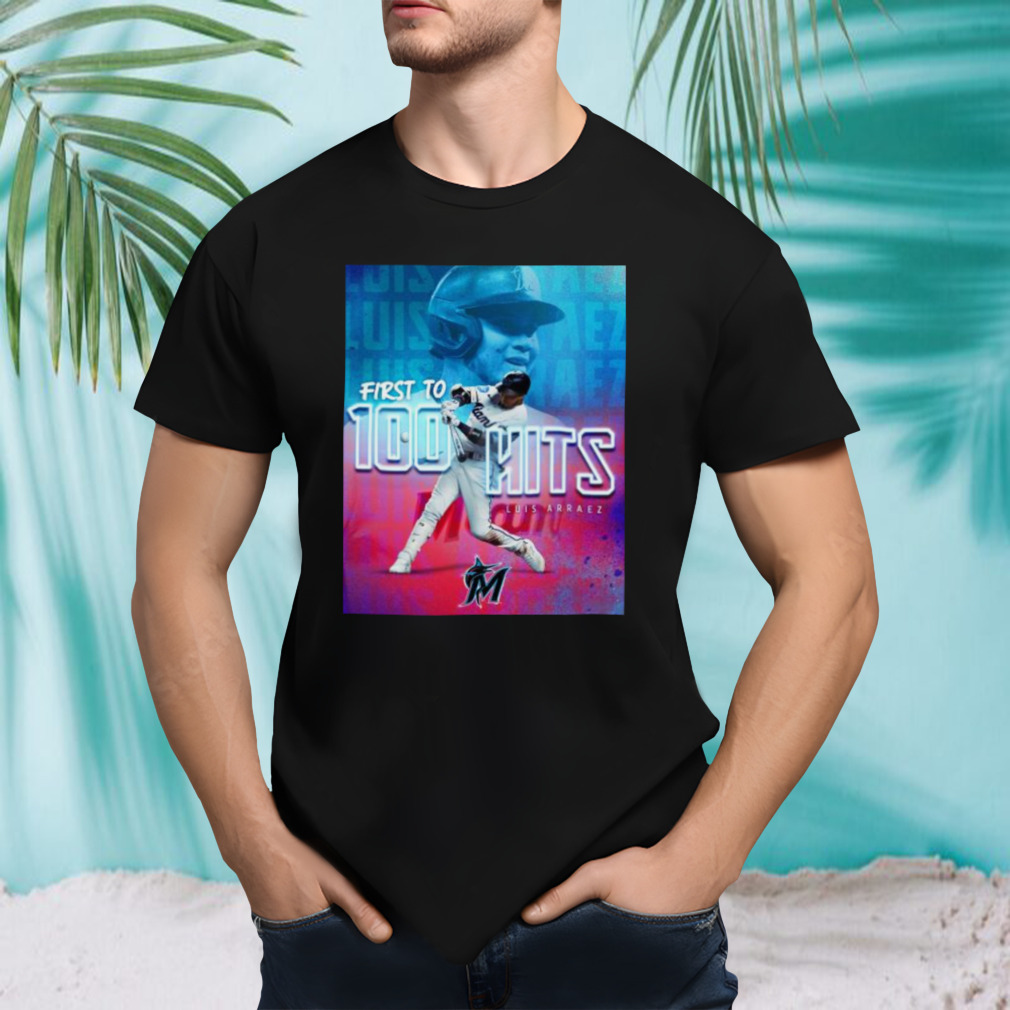 Luis Arraez Miami Marlins First 100 Hits Shirt