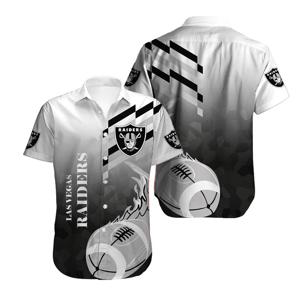 Las Vegas Raiders Nfl Flame Ball Hawaiian Shirt For Fans