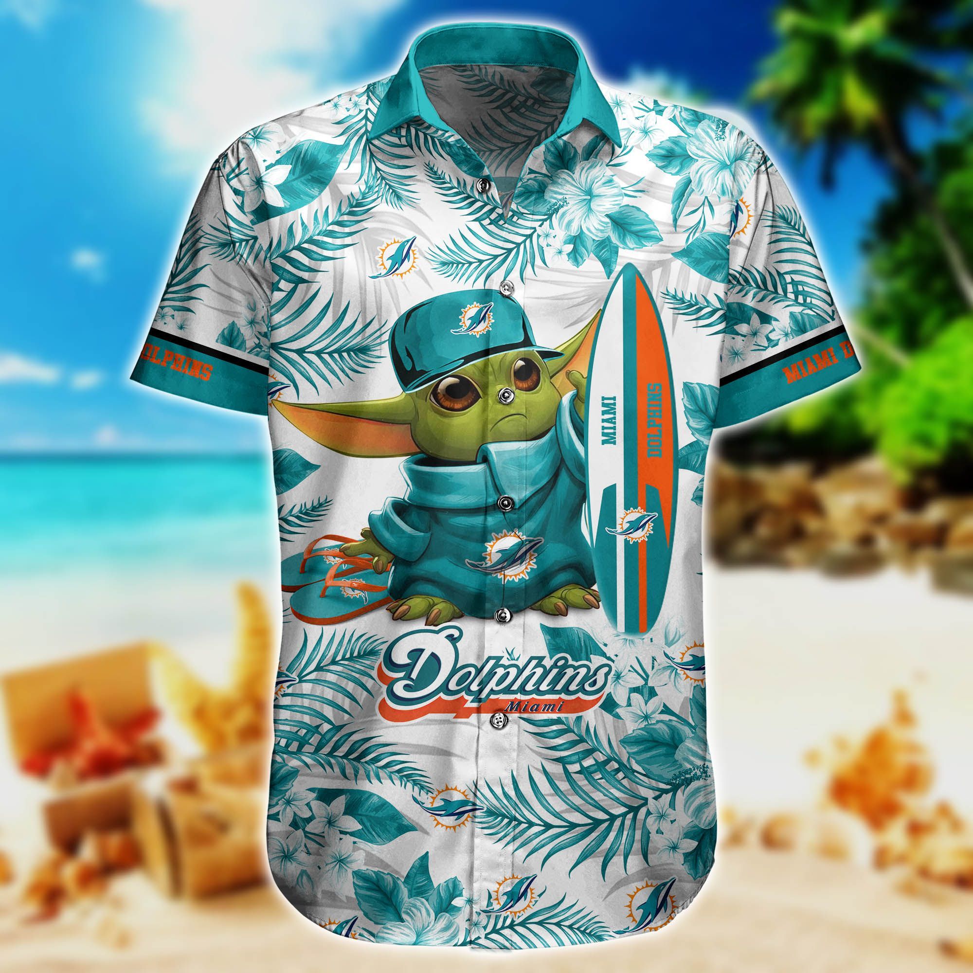 miami dolphins hawaiian shirts