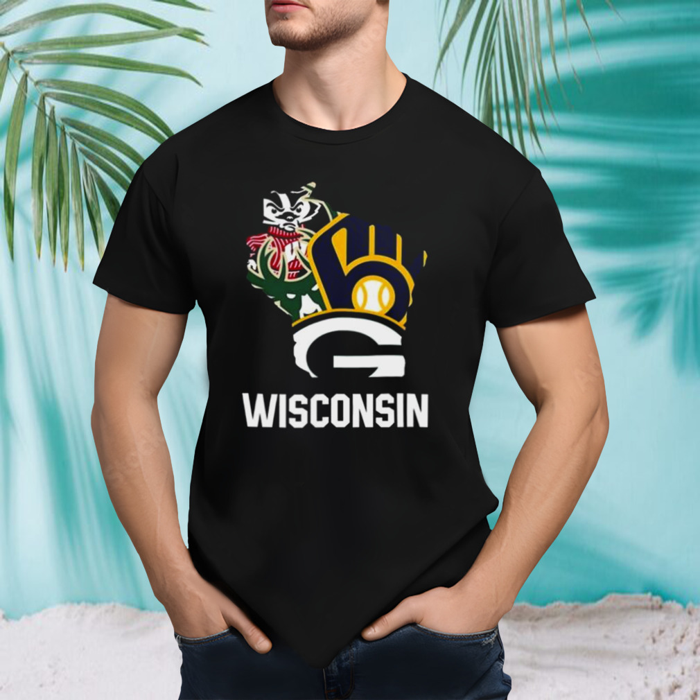 Wisconsin Team Sport Legend Champions Maps Shirt
