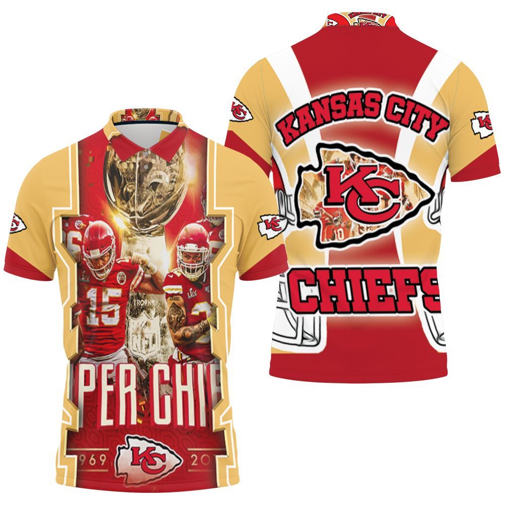 Afc West Division Kansas City Chiefs Champions 2021 Super Bowl Polo Shirt All Over Print Shirt 3d T-shirt