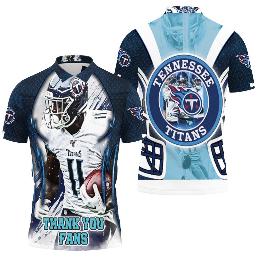 A.j.brown Tennessee Titans Super Bowl 2021 Afc South Division Champions Polo Shirt All Over Print Shirt 3d T-shirt