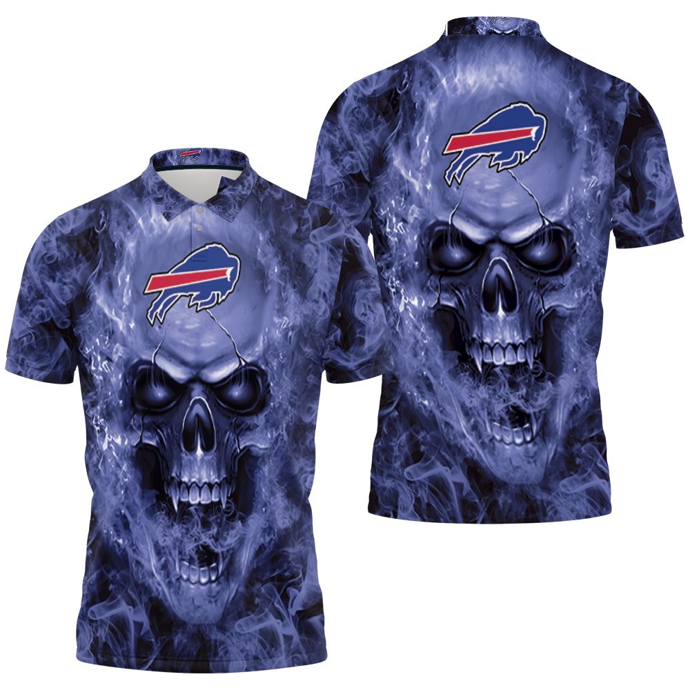 Buffalo Bills Nfl Fans Skull Polo Shirt All Over Print 3d T-shirt