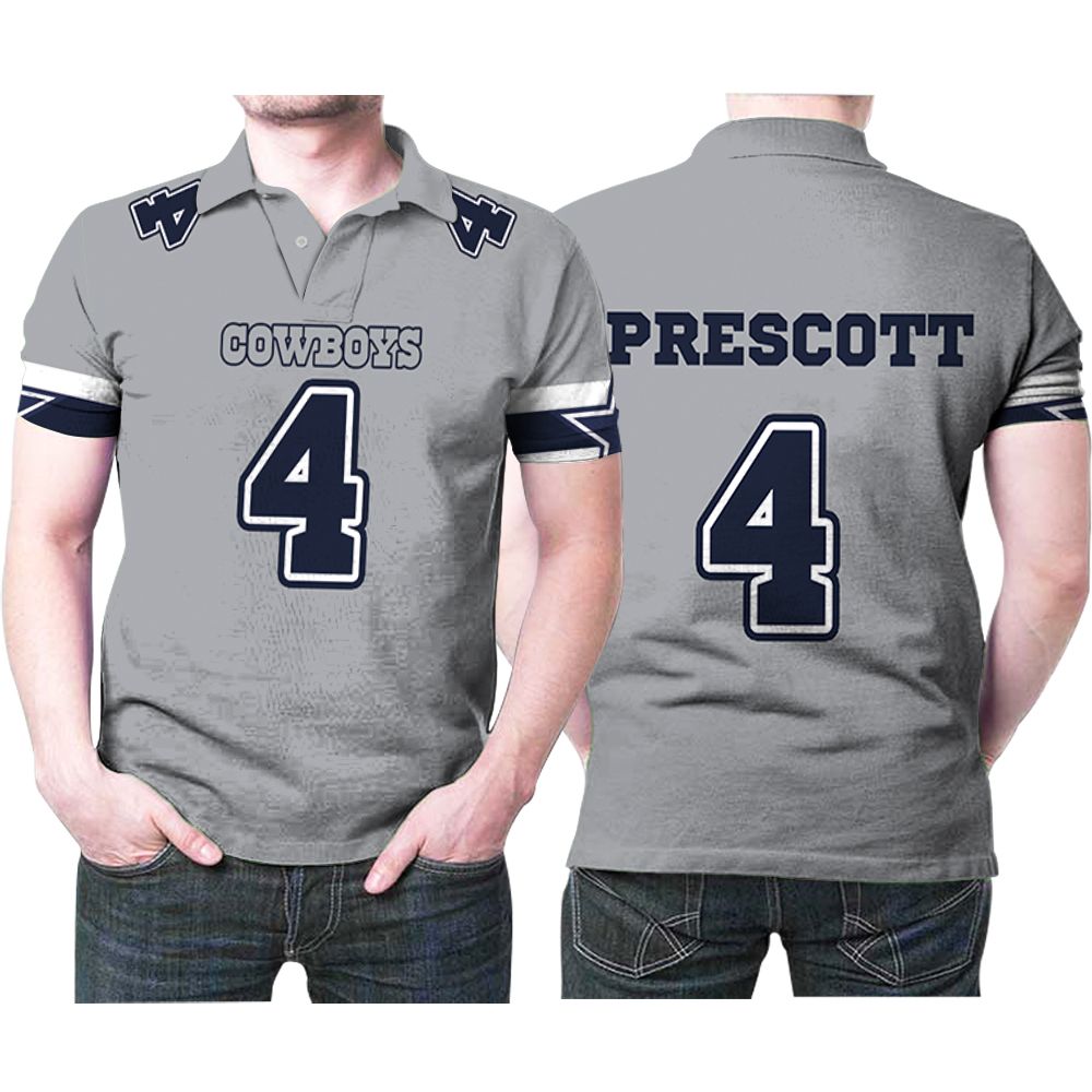Dallas Cowboys Dak Prescott 4 Legend Player Nfl American Football Team Jersey Style Gift For Cowboys Fans Dak Prescott Lovers Polo Shirt