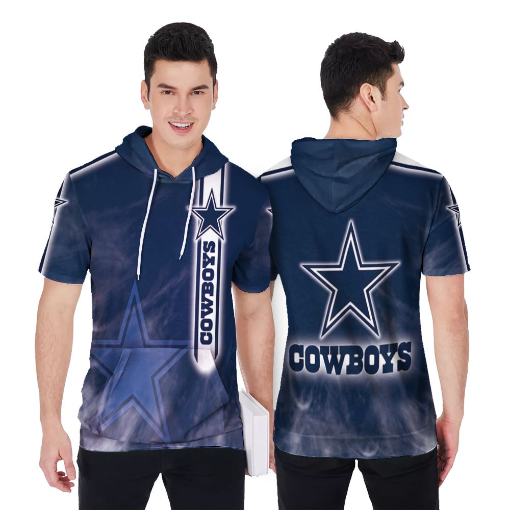 Dallas Cowboys Logo Grey Vapor Pattern 3d Printed Polo Gift For Dallas Cowboys Fan Short Sleeve Hoodie All Over Print Shirt 3d T-shirt