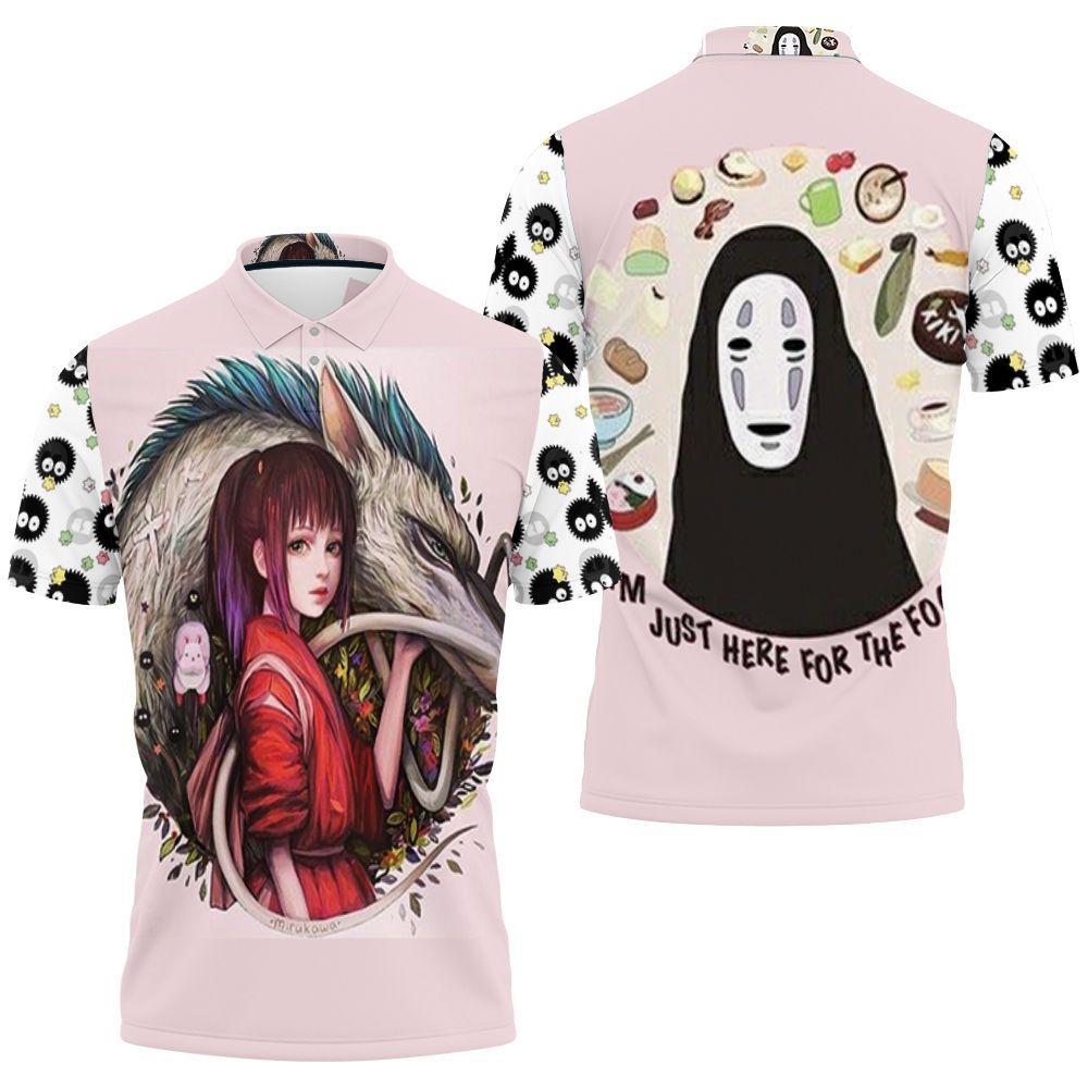 Ghibli Studio Spirited Away Chihiro Ogino Haku Background Art For Anime Fan Polo Shirt All Over Print Shirt 3d T-shirt