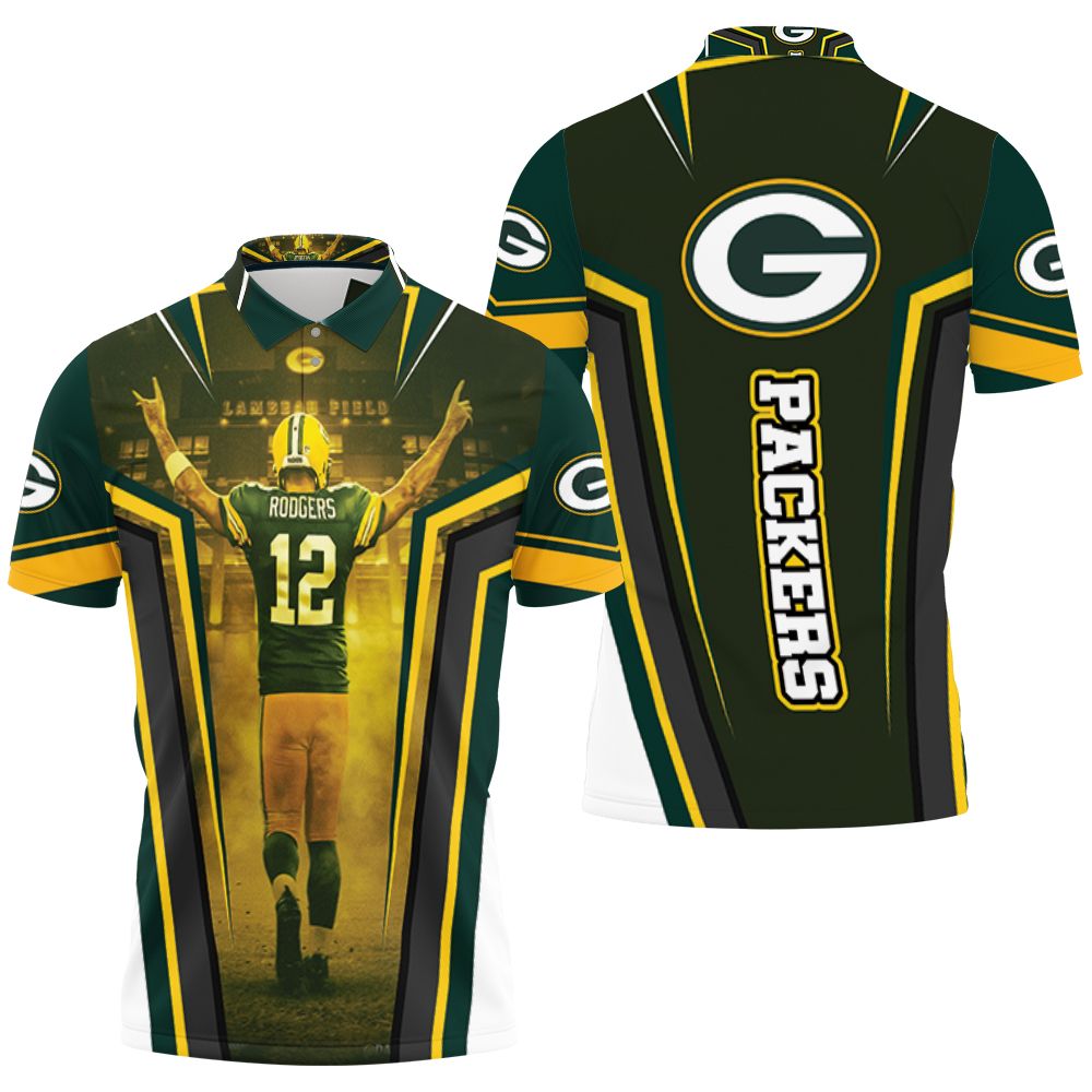 Green Bay Packers Aaron Rodgers 12 For Fans Polo Shirt All Over Print Shirt 3d T-shirt