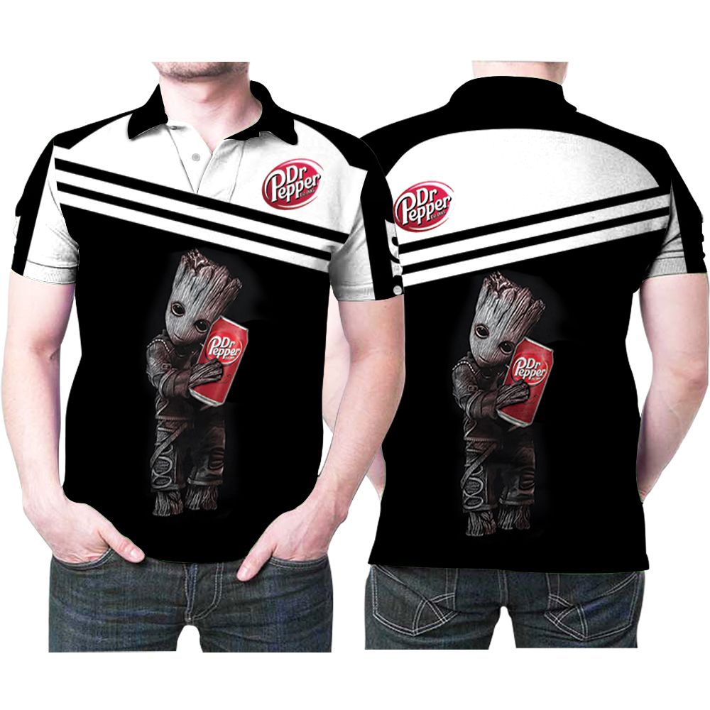 Groot Dr Pepper Soft Drink Logo Brand Gift For Dr Pepper Lovers Soft Drink Fans Polo Shirt All Over Print Shirt 3d T-shirt