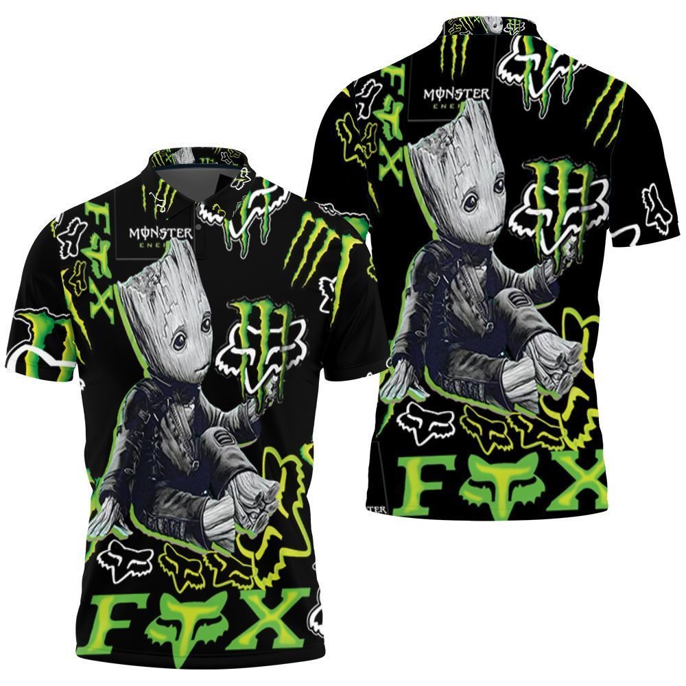 Groot Monster Energy Full 3d Polo Shirt Jersey All Over Print Shirt 3d T-shirt