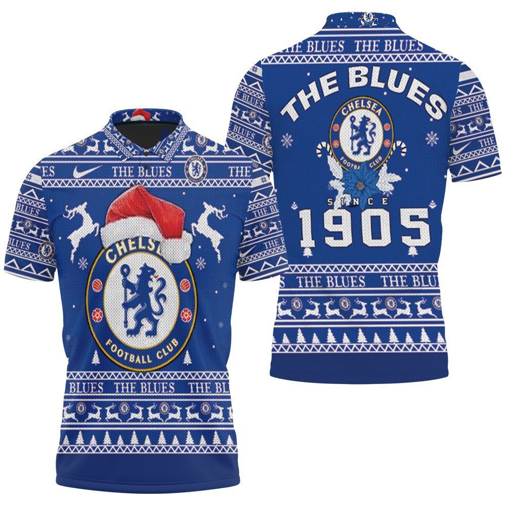 The Blues Chelsea Football Club Ugly Christmas 3d Polo Shirt Jersey All Over Print Shirt