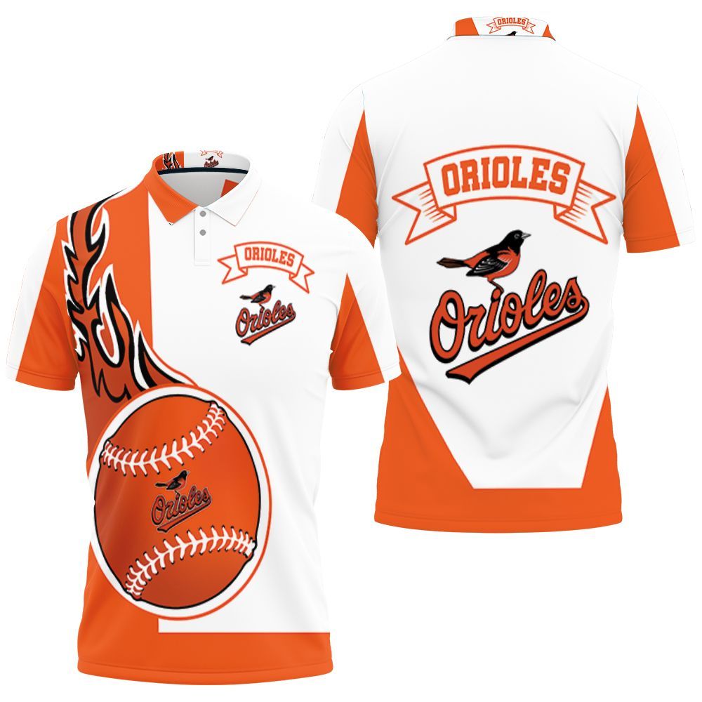 Baltimore Orioles 3d Polo All Over Print T-shirt