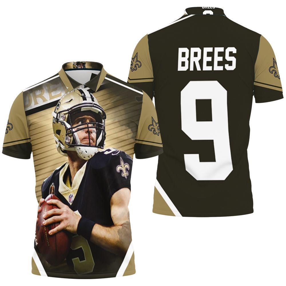 Drew Brees 9 New Orlean Saints Polo Shirt All Over Print Shirt 3d T-shirt