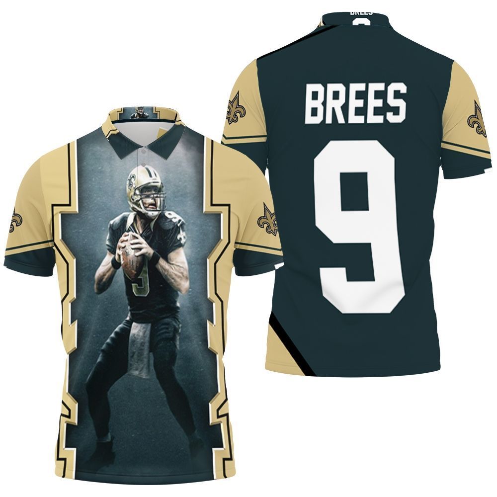 Drew Brees New Orleans Saints Dark Polo Shirt All Over Print Shirt 3d T-shirt