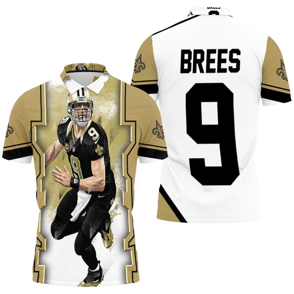 Drew Brees New Orleans Saints Oil Painting Polo Shirt  All Over Print Shirt 3d T-shirt