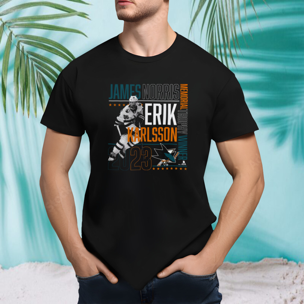 Erik Karlsson San Jose Sharks Fanatics Branded 2023 Norris Trophy Winner T-Shir