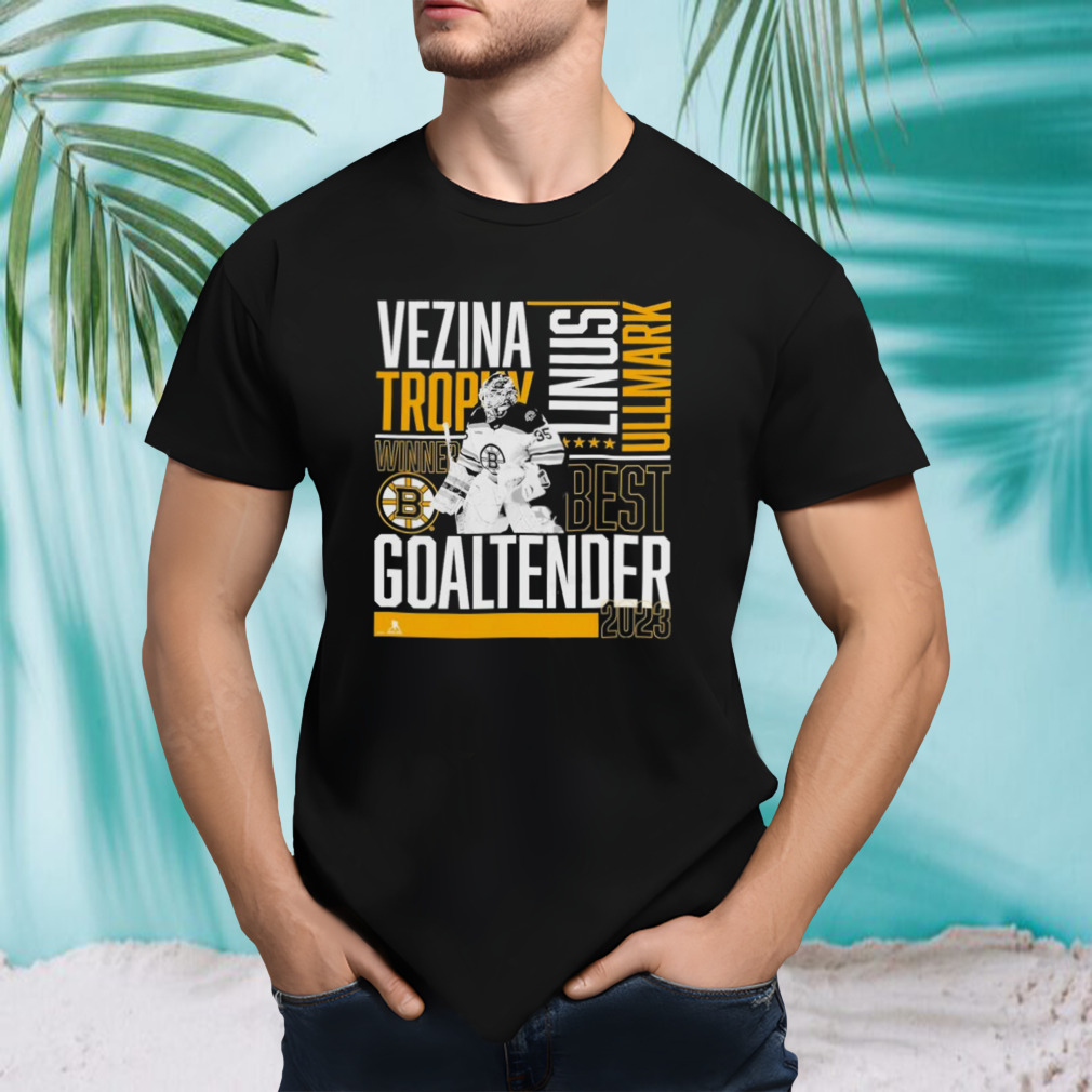 Linus Ullmark Boston Bruins 2023 Vezina Trophy Winner T-Shirt