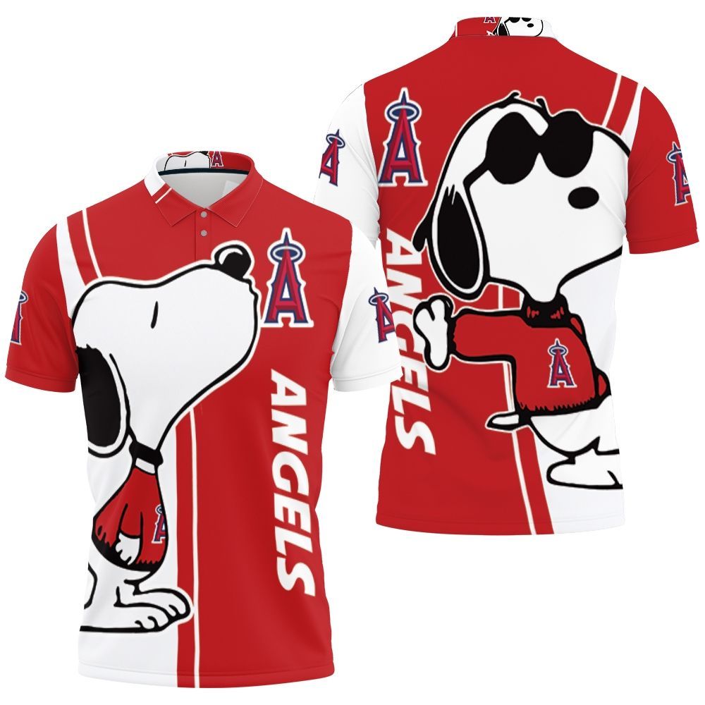 Los Angeles Angels Snoopy Lover 3d Printed Polo Shirt All Over Print Shirt 3d T-shirt