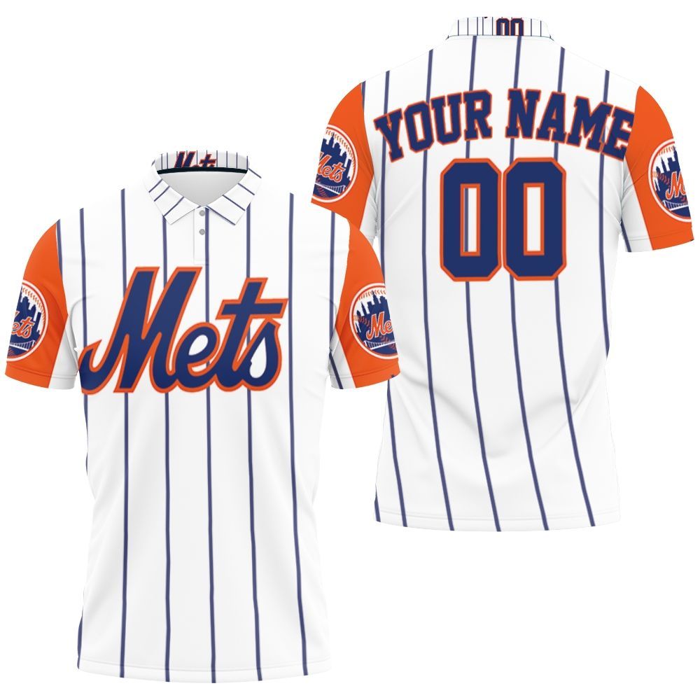 New York Mets Jersey Inspired Personalized Polo Shirt All Over Print Shirt 3d T-shirt