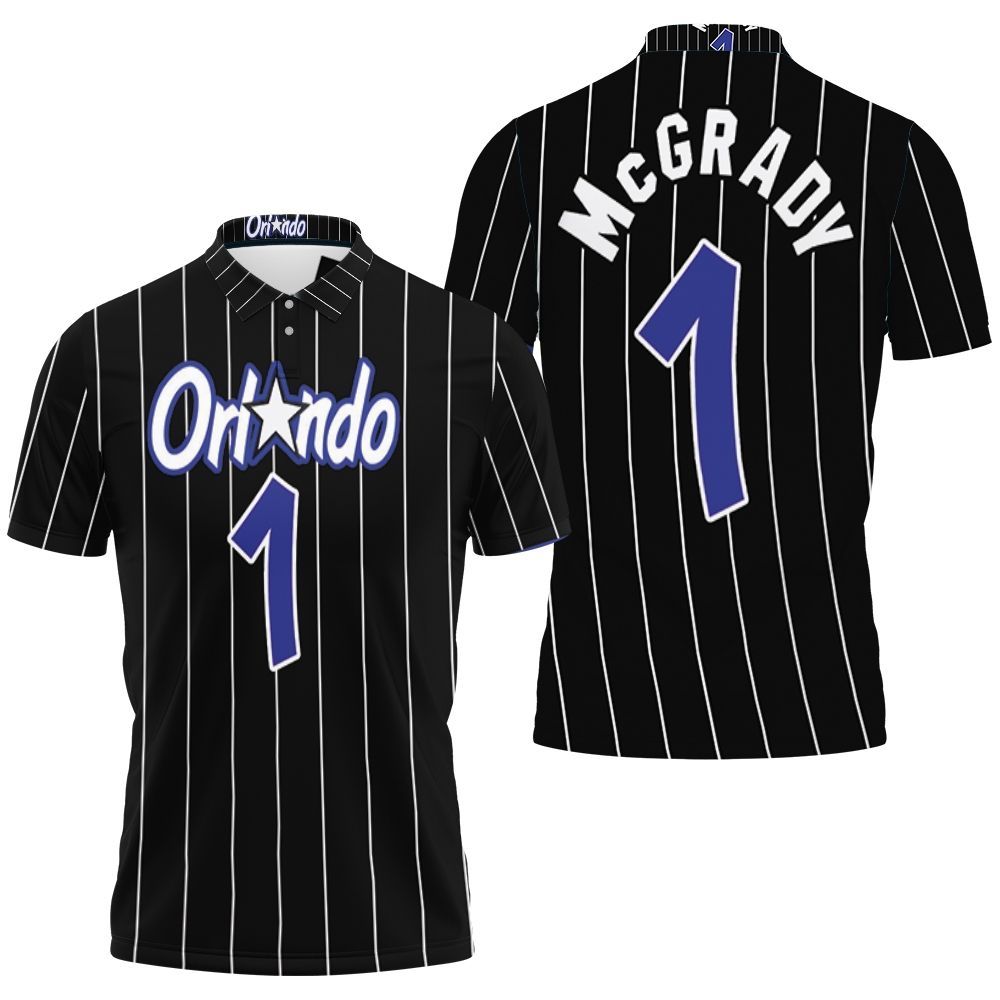 Tracy Mcgrady Orlando Magic 2003-04 Classics Black Jersey Inspired Style Polo Shirt All Over Print Shirt 3d T-shirt