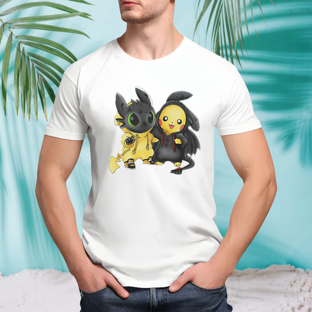 Baby Toothless and Pikachu shirt